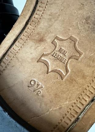 Мужские кожаные туфли с кожаной подошвой стелька 29,5 см7 фото