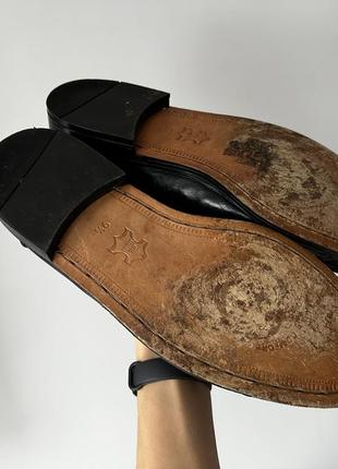 Мужские кожаные туфли с кожаной подошвой стелька 29,5 см8 фото