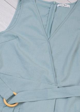 Стильное голубое платье с поясом модное хит 20202 фото