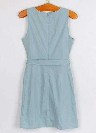 Стильное голубое платье с поясом модное хит 20204 фото