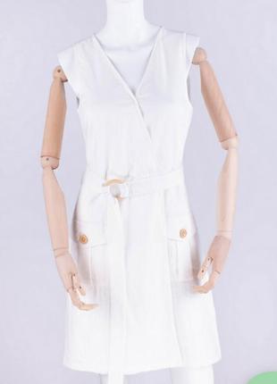 Стильне біле плаття з поясом модний хіт3 фото