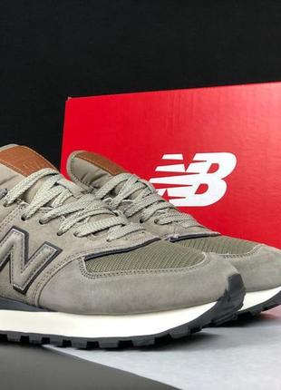 Мужские замшевые кроссовки в сетку на весну в стиле new balance 574 🆕 нью баланс 5744 фото