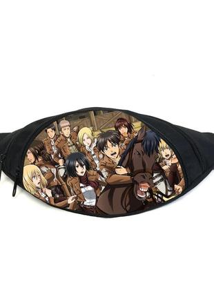 Поясная сумка бананка манга атака титанов attack on titan (gbat 013) gear bag черная