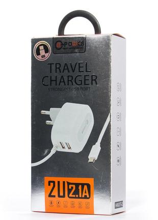 Сзу qlt-power hxut-2 lightning, 2 usb white