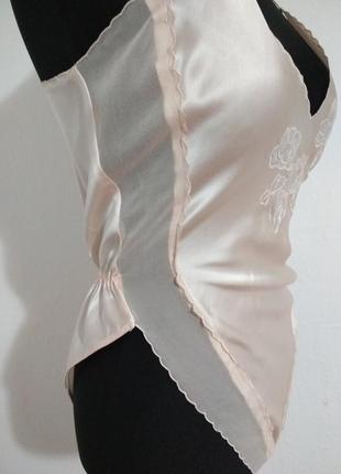 ,,,,,100% шелк фирменный шелковый комбидрес с роскошной вышивкой майка в бельевом стиле шовк3 фото