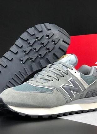 Мужские замшевые кроссовки в сетку на весну в стиле new balance 574 🆕 нью баланс 574