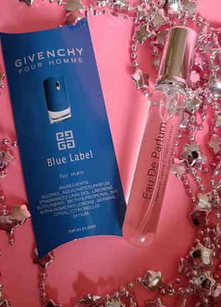 Givenchy pour homme blue label edp 20ml1 фото