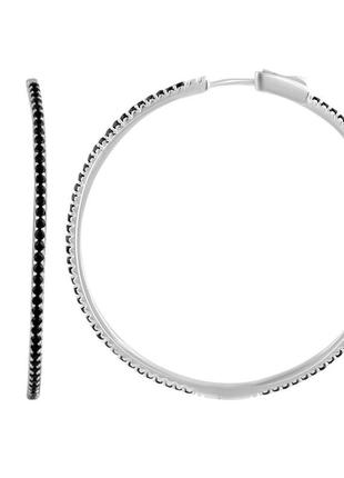 Срібні сережки з фіанітами (2098812)