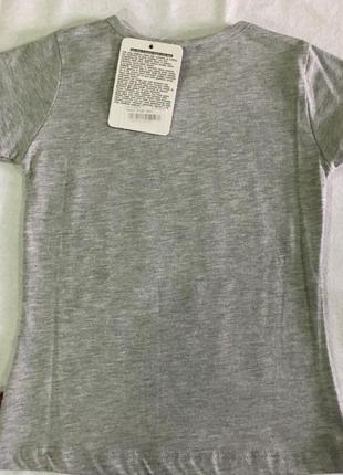 Сіра футболка меланж з бантиками (1258)2 фото