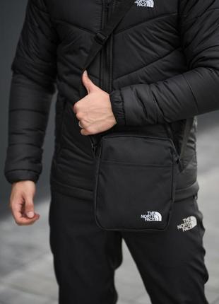 Комплект куртка tnf чорна + штани tnf. барсетка tnf у подарунок!4 фото