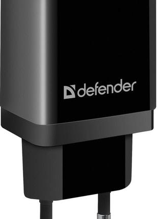 Сетевое зарядное устройство defender epa-10 black, 1xusb, 5v/2.1a, package (83572)