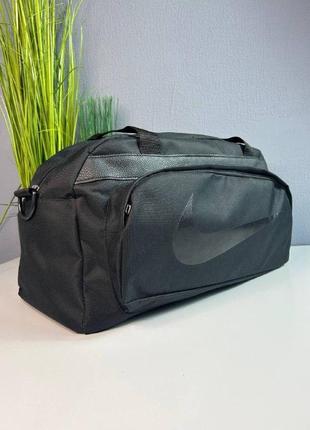 Чоловіча сумка nike містка дорожня найк для тренувань з плечовим ременем чорна велика оксфорд 1000d5 фото