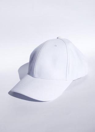 Стильна якісна базова кепка унісекс біла