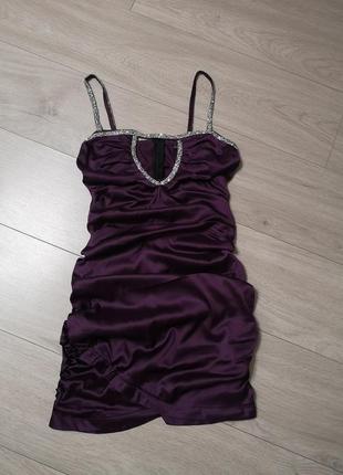 Вечернее платье с камнями, блестящее платье, шёлковое платье, платье в паетках, платье со стразами2 фото