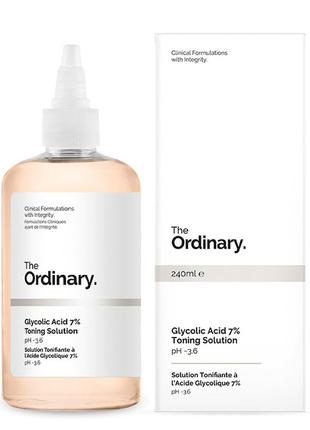 Обновляющий тоник с гликолевой кислотой 7% |the ordinary|glycolic acid 7% toning solution2 фото