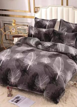 Комплект велюрового постельного белья теплые и качественные2 фото