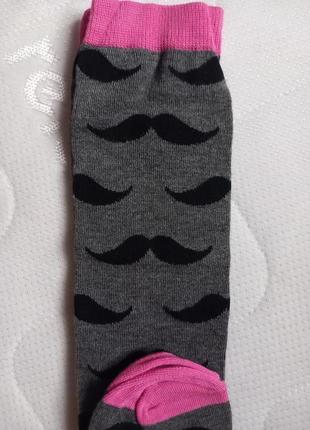 K. bell mustache фирменные модные гольфы высокие хлопковые носки чулки усики усы7 фото