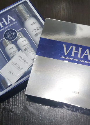 Багатофункціональний набір для обличчя з гіалуроновою кислотою і ганодермою vha hyaluronic skin care set 2