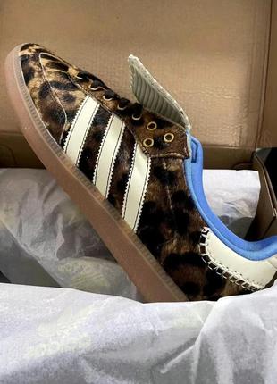 Adidas samba wales bonner кеди, кросівки leopard, колаборація адідас кеди леопардові,кросівки тренд хіт3 фото