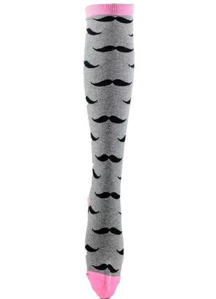 K. bell mustache фирменные модные гольфы высокие хлопковые носки чулки усики усы3 фото