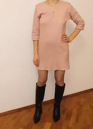 Зимнее платье/ платье розового цвета 46р/м