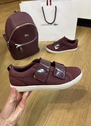 Мокасини марсала lacoste