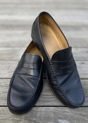 Туфлі пенні лофери tod's чорні шкіряні