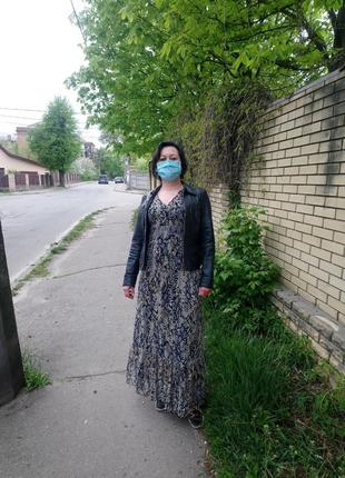 Шалена шифонова сукня максі
