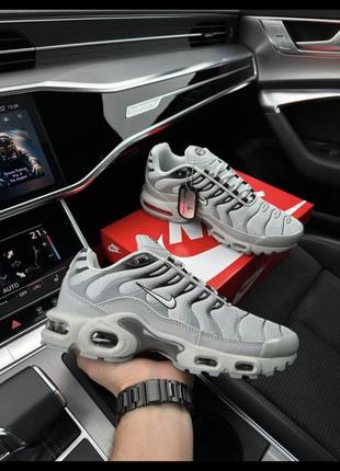 Nike air max plus all gray black1 фото