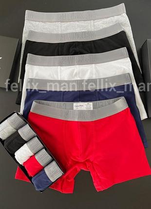 Чоловіча білизна з бавовни calvin klein striped long боксери 5 кольорів9 фото