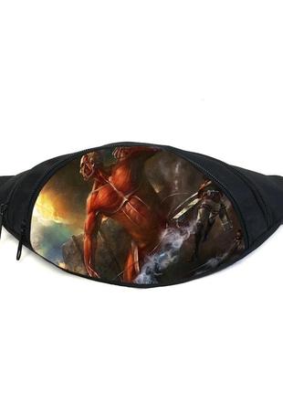 Поясна сумка бананка манга атака титанів attack on titan (gbat 06) gear bag чорна