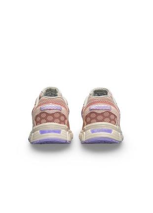Женские кроссовки бежевые с розовым в стиле asics gel - kahana 8 beige pink4 фото