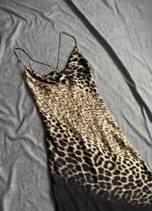 Вечернее платье roberto cavalli runaway leopard silk2 фото