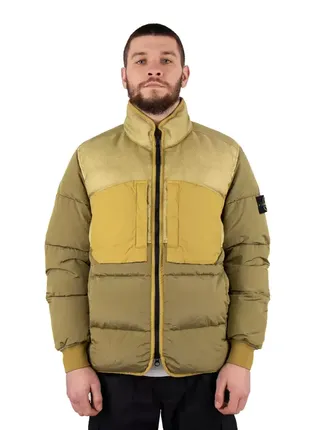 Куртка stone island modified panama 6/3 ht nylon mix fabrics down-tc jacket ‘ochre’