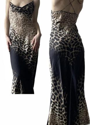 Вечернее платье roberto cavalli runaway leopard silk3 фото