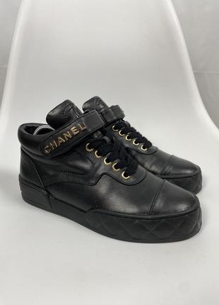 Кожаные ботинки chanel1 фото