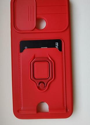 Чохол броньований протиударний із відсіком для банківської картки для camshield для xiaomi redmi note 9c