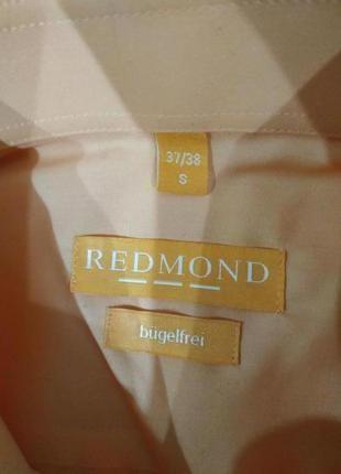 Эстетическая хлопковая рубашка с коротким рукавом немецкой торговой марки redmond.4 фото