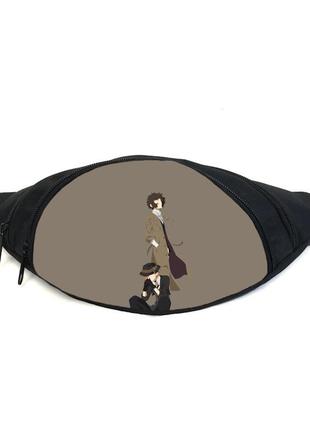 Поясная сумка бананка бродячие псы bungou stray dogs (gb bsd 028) gear bag черная