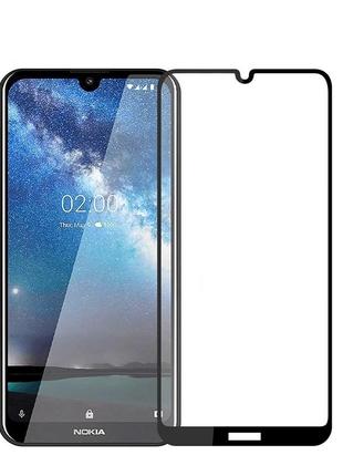 Захисне скло lux для nokia 2.2 full сover чорний 0,3 мм в упаковці