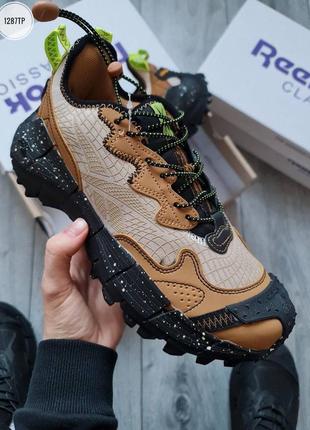 Чоловічі кросівки reebok zig kinetica ii edge gore-tex brown/beige