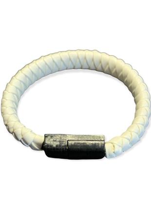 Зарядний кабель usb браслет-намисто для телефону lightning (rose) 23 см