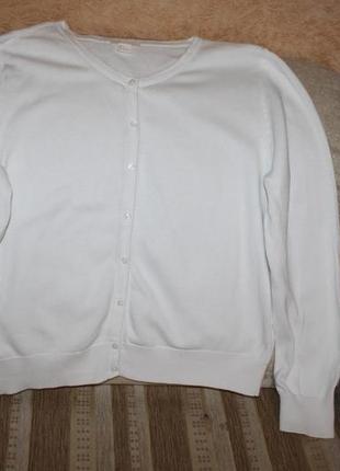 Базовая белая кофта, кардиган, размер л от h&m, англия4 фото