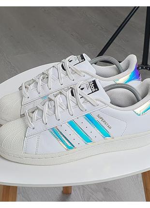 Кожаные кроссовки adidas superstar