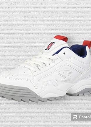 Белые кроссовки skechers intershift.1 фото