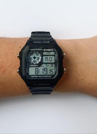 Військовий цифровий спортивний електронний наручний годинник synoke. мужские спортивные наручные часы5 фото