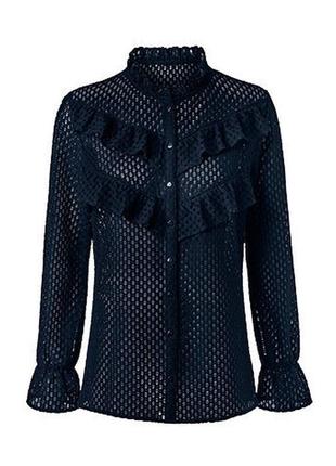 Стильная удобная женская кружевная блуза, блузка от tcm tchibo (чибо), нитевичка, s-4xl3 фото