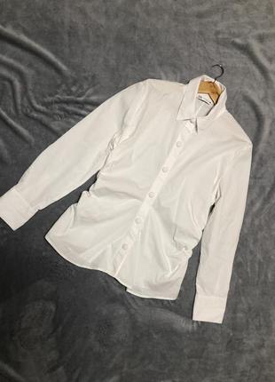 Очень стильная белая рубашка от zara! размер хл