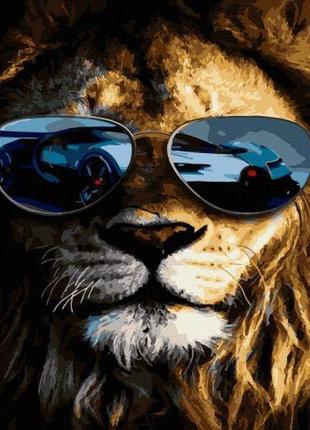Картина за номерами "лев у окулярах" ★★★ від lamatoys