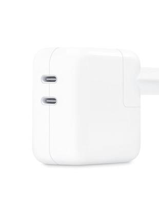 Сетевое зарядное устройство 35w compact power adapter dual 2 usb-c блок питания (type-c) для apple iphone/ipad